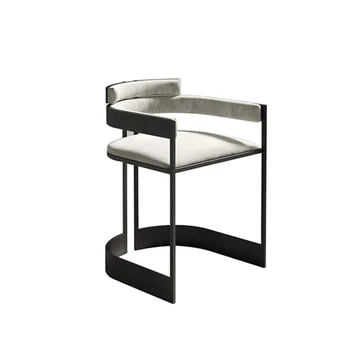 Individualų italijos minimalistinio ir prabangus nerūdijančio plieno audinio baro kėdės, baro, buitinės aukšto kėdė su