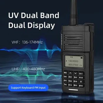 IP68 5W Walkie Talkie, Jūrų Radijo Ilgai Diapazonas UHF\VHF 136-174\400-480Mhz