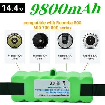 iRobot Roomba 500 600 700 800 serija 560 620 650 700 770 780 880 naujas 14,4 V 9800mAh įkraunama ličio baterija