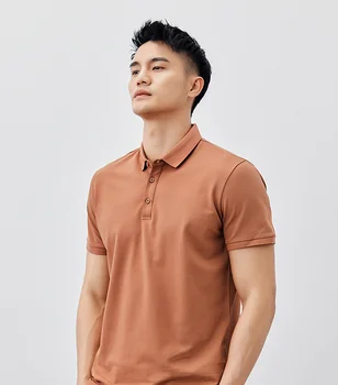 J0944 Vyrų atsitiktinis trumpas rankovėmis polo marškinėliai, vyriški vasaros naują vientisos spalvos pusė rankovėmis Atvartas T-shirt.