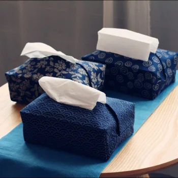 Japonijos retro stiliaus paauksuotas spausdinimo audinio popieriniu rankšluosčiu padengti maišelis siurbimo maišelį, dėžutę