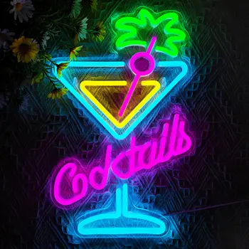 Kokteiliai LED Neonas Pasirašyti Baras Šalies Vestuves, Gimtadienį Klubas Parduotuvėje Deco Verslo Pardavimas Reklama Estetinių Apdailos Neon Požymiai