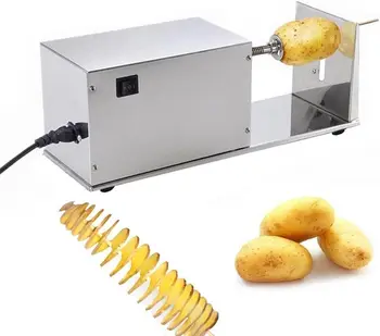 Komercinės Bulvių Slicer Bulvės Spiralės Cutter prancūzijos Mailius Mašina, Nerūdijančio Plieno Jungiklis Kontrolės Namų Komercinės paskirties