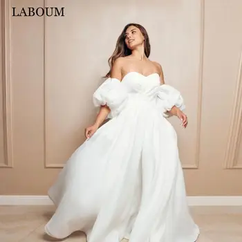 LaBoum Šiuolaikinės Brangioji Vestuvių Suknelės Moterims 2023 Paprasta Žibintų Rankovės Vestuvinės Suknelės Pagal Užsakymą Pagaminti Chalatas De Mariée Nėrinių