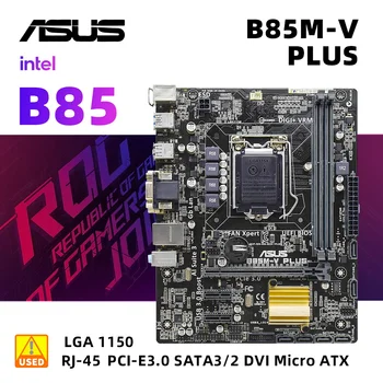 LGA 1150 motininės Plokštės Rinkinys ASUS B85M-V PLUS+i3 4170 Intel B85 DDR3 16GB lizdas, palaiko 