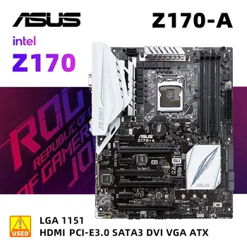 LGA 1151 Mtherboard rinkinys ASUS Z170-A + I3 7100 cpu Intel Z170 Mtherboard nustatyti 4×DDR4 64GB PCI-E 3.0 M. 2 6 x SATA III USB3.1 ATX