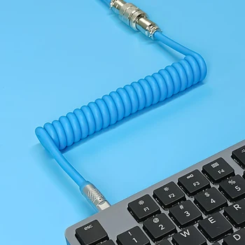 Macaron 1,8 m Apvynioti Tipas-C USB A TPU Mechaninė Klaviatūra Kabelis su Nuimamais Aviatorius Jungtis, skirta Žaidimų Klaviatūra