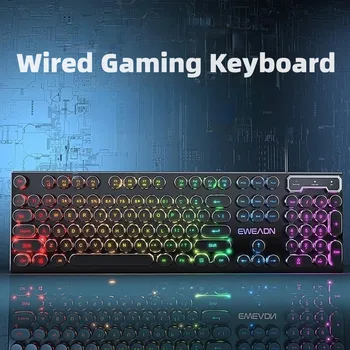 Mechaninė Jaustis Žaidėjus Klaviatūra ,Plūduriuojantis Mygtuką Dizaino 104 Klavišai atsparus Vandeniui Ir Dulkėms, Ergonomiškas Wired Keyboard Pc Gamer