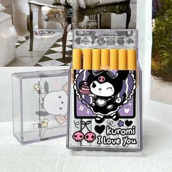 Mielas animacinių filmų Hello Kitty Cinnamoroll Kuromi skaidrus cigarečių atveju, didelės vertės kawaii, dovana vaikinui, ir merginai