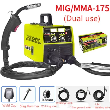 MIG MMA du-powered suvirinimo mašina namo elektros suvirinimo mašina pusiau automatinė gasless suvirinimo mašina