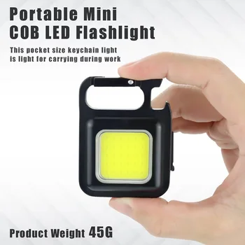 Mini COB LED Žibintuvėlis Pultelio Šviesos Daugiafunkcinis Nešiojamas Žibintas USB Įkrovimo Avarinius Žiburius, Lauko Darbai Kempingas Žibintų