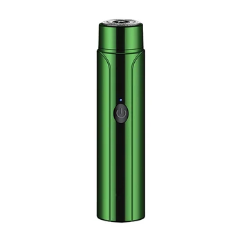 Mini Nešiojamą Elektrinį skustuvą, Vandeniui Skustuvas, USB Įkrovimo Skustuvas,Dovana Vaikinui, Vyrui Tėtis Žalia