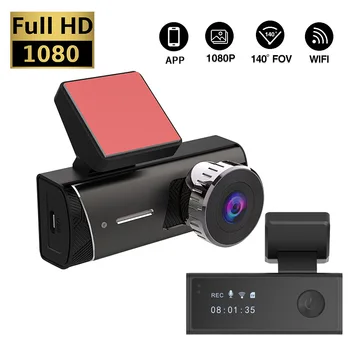 Mini Paslėptas Automobilio Kamera HD Dashcam Priekiniai Diktofonas Su Wi-fi, Video Įrašyti Black Box G-Sensorius Loop Įrašymo DVR Brūkšnys Cam Automobiliams