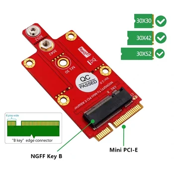 Mini PCIe M. 2 mygtukas B belaidžio tinklo kortelė modulis plėtros kortelę 5G modulio adapteris valdyba