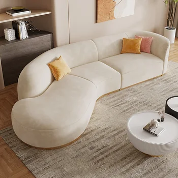 Minkštas Sluoksniuotos Moderni Sofa-Patogi Sėdima Prabangos Dizaineris Minimalistinio Sofa Tingus Atsipalaiduoti Woonkamer Banken Namų Baldai