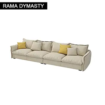 Modernaus stiliaus, mažas butas latekso sofa paprasta kambarį šviesos prabanga plauti medvilnės ir lino sofa derinys