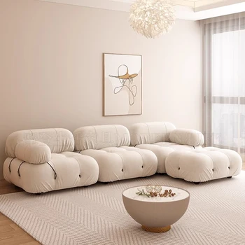 Modulinė Individualų Sofa-Šiuolaikinės Vidurio Amžiaus Vieno Dvigubo 3 Seat Gamykloje, Sofos Komfortu Ėriukų Vilna Viso Kūno Divano Namų Baldai