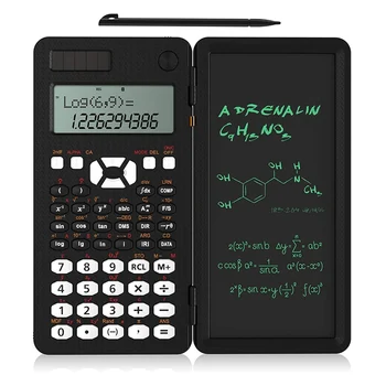 Mokslo Skaičiuotuvai, Rašymo Tablet,Saulės Energijos LCD Mokslo Skaičiuotuvas, Užrašinė su 349 Funkciją, Studentams