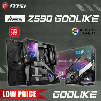 MSI MEG Z590 GODLIKE Plokštė LGA1200 Parama 10 11 Gen Procesorius Intel Z590 Mainboard DDR4 USB 128GB Darbalaukio Z590 E-ATX