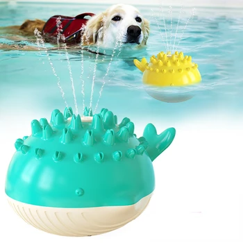 Naminių Gyvūnų Prekių Vasaros Elektrinis Vandens Plūdės Plaukimo Pet Maudyklų Vandens Purškimo Šuo Žaislo Kramtymas