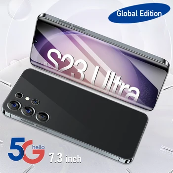 Naujas s23 ultra 5g, android originalus telefonas 7800mAh mobiliųjų telefonų 16GB+1 TB mobiliųjų telefonų 7.3 colių HD atrakinti pasaulio versija