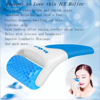 Naujos Daugkartinio Naudojimo Veido Roller Aušinimo Ledo Roller Massager Odos Kėlimo Įrankis Face Lift Masažas Raumenų Šalčio Terapija
