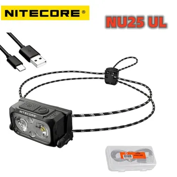 Nitecore NU25 UL Ultra Lengvas Žibintai 400 Liumenų USB-C Įkrovimo Lumentac Organizatorius Atgal Pakavimo Kempingas Veikia