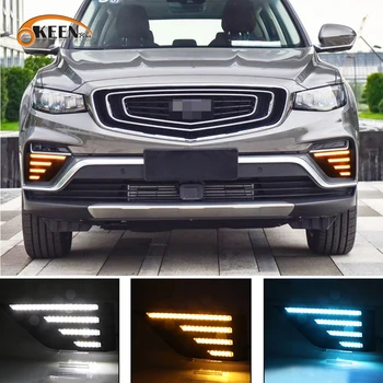 OKEEN 1Pair LED Dienos Veikia Šviesos Geely Boyue Protonų PRO Azkarra 2020 Automobilių Žibintai, Automobilių Vairavimo Posūkio Signalo, Stabdžių Žibintas