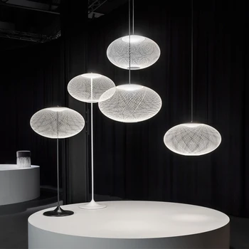 Olandų Dizaineris NR2 Replika Geležies Akių Narve Liustra Kambarį Restoranas Juoda ir Balta Nepriklausomo Lempa LED Šviesos Apdaila