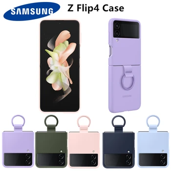 Originalus Samsung Z Flip4 5G Silikono Su Žiedu Atveju 