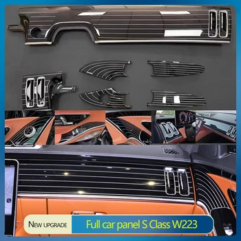Piano Black Sport Stiliaus Interjeras 6 dalių Komplektas Mercedes Benz S klasės W223S450L S400L S500LPanel Padengti Pakaitinis Automobilis Stilius