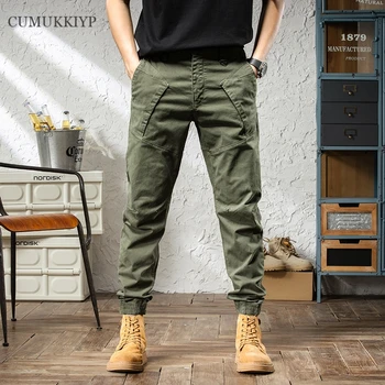 Poilsiu Krovinių Kelnės Vyrams, Atsitiktinis Y2k Multi-Pocket Vyriškos Kelnės Sweatpants Streetwear Techwear Taktinis Kelio Pilkos Kelnės Vyrams Žalia
