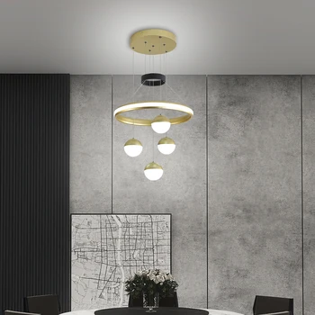Post-modernios LED šviestuvo Skandinavijos minimalistinio šviesos prabanga liustra dėl valgomasis gyvenamasis kambarys lempos