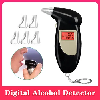 Profesionalus Skaitmeninis Alkoholio Detektorius Apšvietimas Šviesos Breathalyzer Alkoholio Kvapą Testeris Alkoholio Detektorius LCD Ekranas Detektorius
