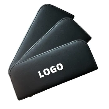 Pu oda juoda paprasta žirklės gauti odinis dėklas žirklės krepšys saugojimo krepšys gali būti pritaikyti logotipas logotipą nuotrauka