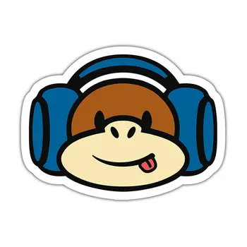 PVC-0184# Įvairių Dydžių, lipnios Decal Beždžionė Muzikos DJ Automobilių Lipdukas Vandeniui Auto Dekoro ant Bamperio Galinio Lango