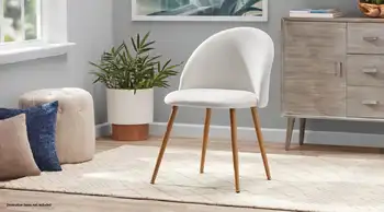 Ramsčių Modernus Akcentas Kėdė, kreminė gyvenimo kambario baldai, kėdės, miegamojo