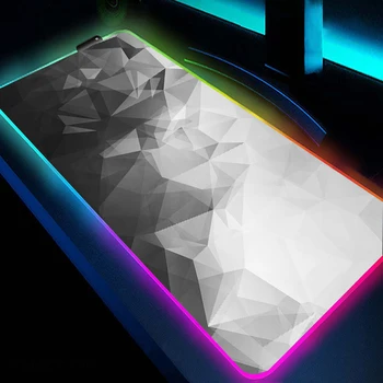 RGB Žaidimų Kilimėlis Spalvingas Meno HD Spausdinti Didelės Pelės Mygtukai Su LED Apšvietimu Didelio Kompiuterio Pelės Kilimėlis Išplėsti Nešiojamojo kompiuterio 