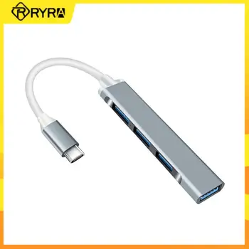 RYRA USB C HUB 3.0 C Tipo 4 Prievadų USB C Docking Station OTG High Speed Multi Splitter Expander PC Kompiuterių Priedai