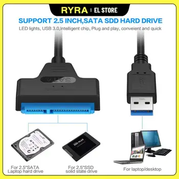 RYRA USB3.0 2.0 Prie Sata Kietąjį Diską Kabelio Adapteris Kabelio Palaikymas 2,5 colių Nešiojamojo kompiuterio Kietąjį Diską Kietąjį Diską, USB Į Serial Konverteris Pin