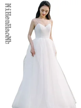 Saldus Moterys, Minkštas Tiulis Rūbeliai Suknelės Nuotaka Balta Vestuvinė Suknelė Mergaičių Šokio Baleto Vestido Nėrinių