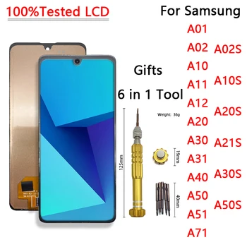 Samsung Galaxy A01 A02 A10 A11 A12 A20 A21S A30 A31 A40 A50 A51 A71 LCD TFT Ekranas Jutiklinis Ekranas skaitmeninis keitiklis Pakeisti Asamblėja