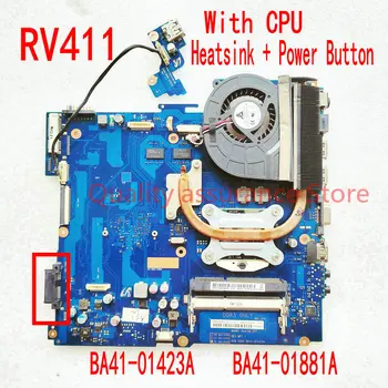 Samsung NP-RV411 RV411 Nešiojamas Plokštė BA41-01423A BA41-01881A Pagrindinė plokštė + Nemokamas CPU+ Heatsink+USB Power Mygtukas