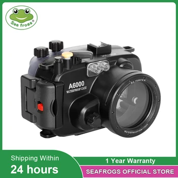 Seafrogs Vandeniui atsparus Kameros Korpusas Sony A6000 Kamera po vandeniu 40m Atveju, Nardymas Fotografijos Esminius apsauginėje dėžėje