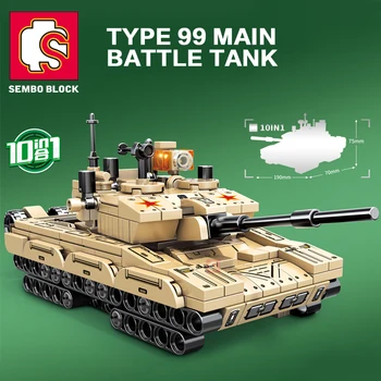 SEMBO Plastikiniai Modelis Diecast Karinių Žaislų Modeliai Surinkti Panzer Idf Armijos Žaislai, Šarvuotos Transporto priemonės Masto Pla Pastatų Statybos