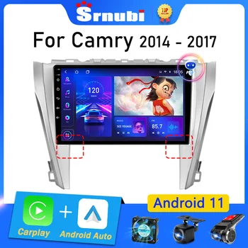 Srnubi Android 11 Automobilių Garso Radijo Toyota Camry XV 50 55 2014 m. 2015 m. 2016 m. 2017 daugialypės terpės Grotuvas, 2 Din Carplay Stereo GPS DVD