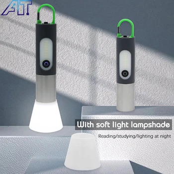 Stiprus LED Žibintuvėlis USB Įkraunamas Žibintuvėlis Lauko Palapinė Priekinių žibintų Baterijos, Šviesos, Miegamojo, Stalo Lempos Stiprus Mažos Stotelės