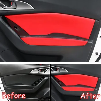 Tinka Mazda Axela 2014-2016 M. Automobilio Salono Durų apdailos Porankiu Paviršiaus Korpuso Dangtelį Anti-scratch Optikos Reikmenys 8Pcs/set