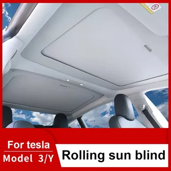 Tinka Tesla Model 3 Y Geležinkelių Sun Blind, Stoglangis Sustabdyti, Modely Stogo Apsauga nuo Saulės Ir Izoliacija