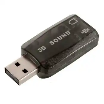 USB 2.0 Audio Adapteris Korta 5.1-3.5 mm Ausinių Garso Mic Ausinių Lizdas